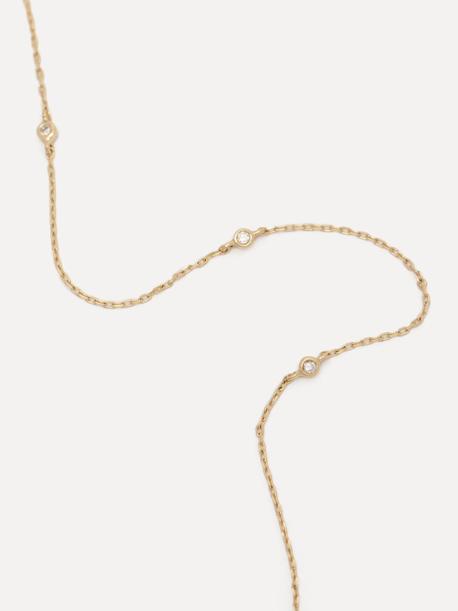 Les Soeurs 14C Bracelet Hess Triple Diamond 2. Subtle and sparkling, this delicate 14k gold bracelet is adorned with thre...