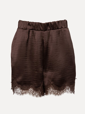 Shorts Alba. Delicate details make the difference. The satin fabric feels soft, while the lace trim adds a refined touch....