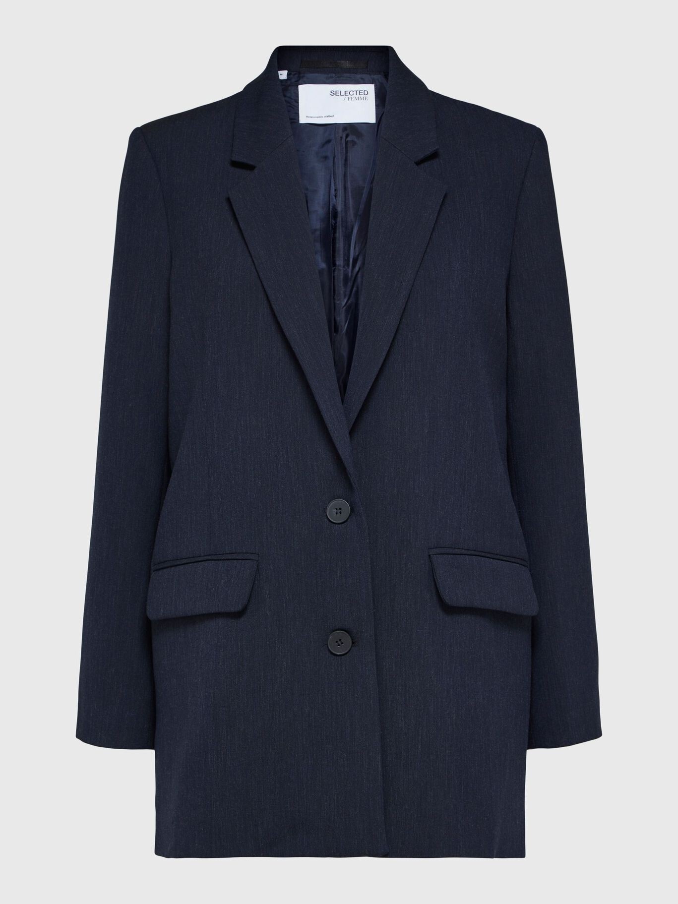 Selected blazer oversize Rita 1. Toujours prêt, toujours vous. Le blazer navy qui vous accompagne en toute simplicité. In...