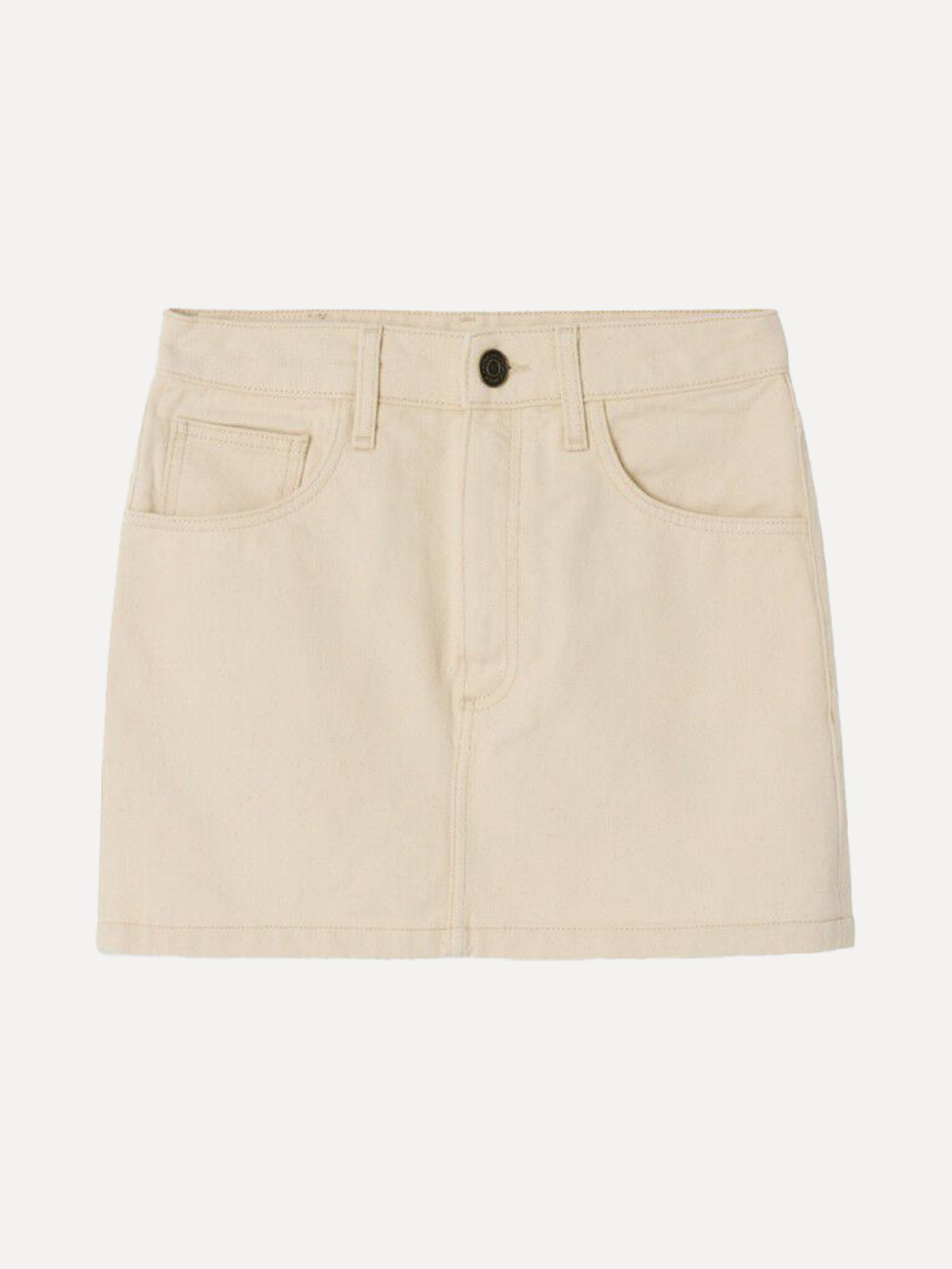American Vintage jupe en jean mini Snopdog 2. Cette mini-jupe en denim présente une coupe droite et flatteuse, pour une a...