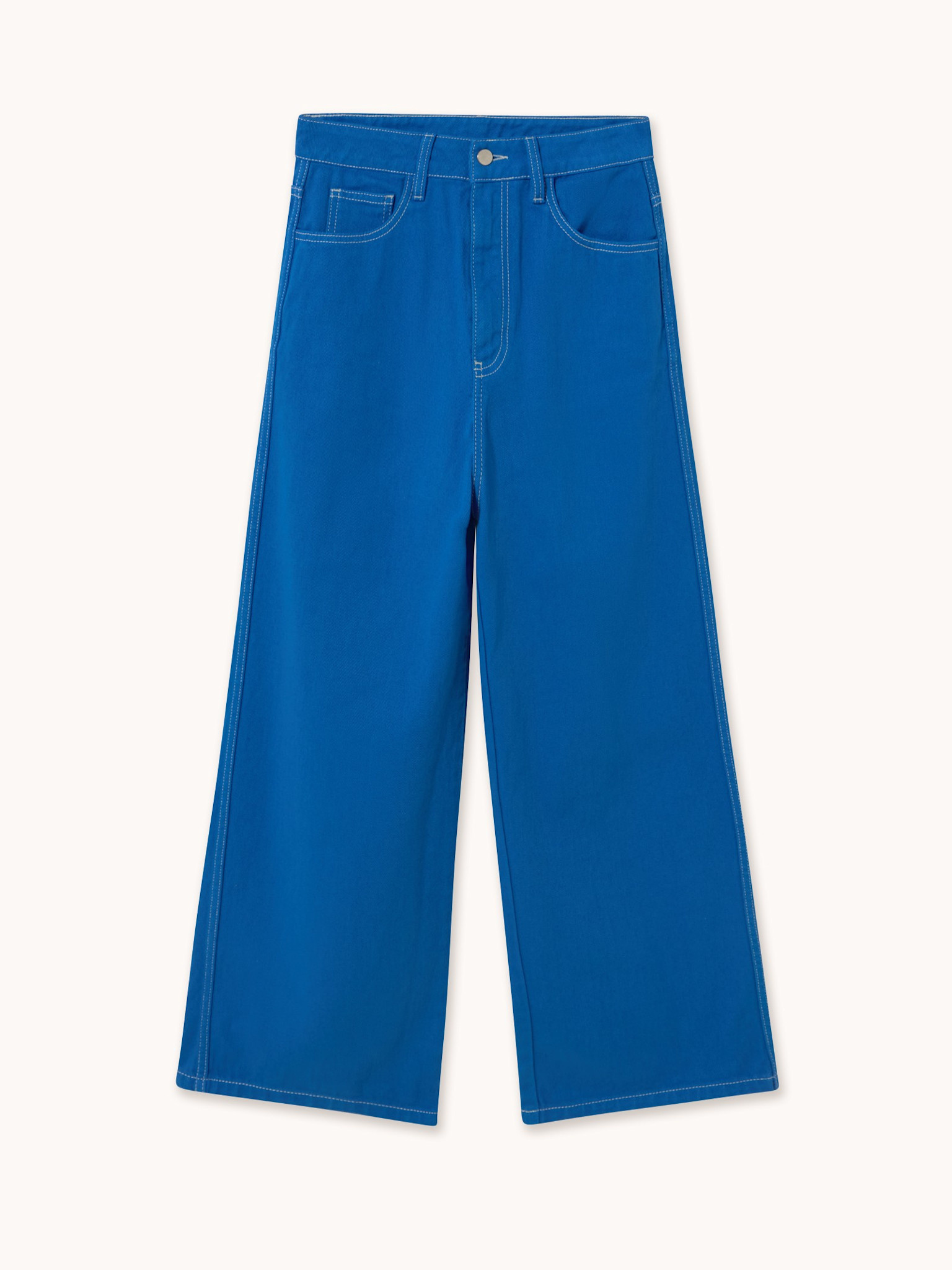 The tiny big sister denim sergé épais 2. Allure affirmée, confort naturel. Ce pantalon en denim tombe long et droit. Conf...