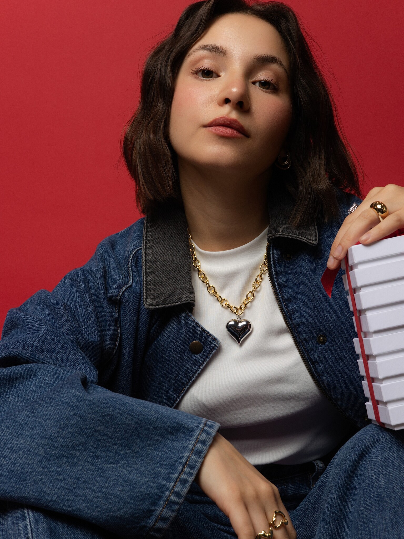 Les Soeurs Collier Rana Heart 2. Deux couleurs parfaitement équilibrées: le design doré de ce collier est un complément p...