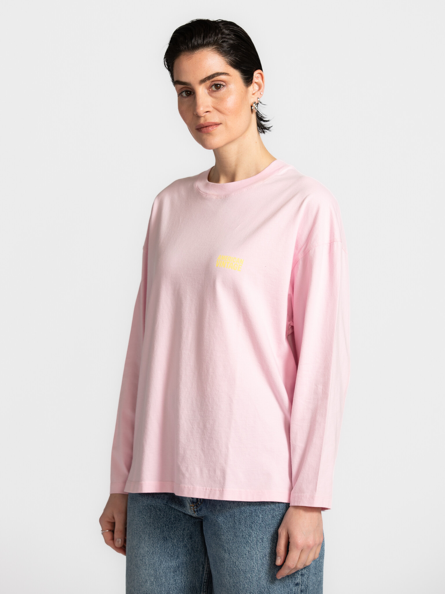 American Vintage Longsleeve T-shirt Gixy Pink | Les Soeurs