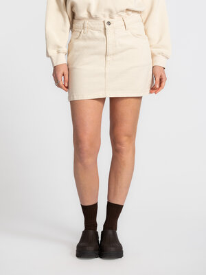 Skirt Snopdog. A modern classic. This ecru denim mini skirt features a straight, flattering fit and a fresh, timeless loo...
