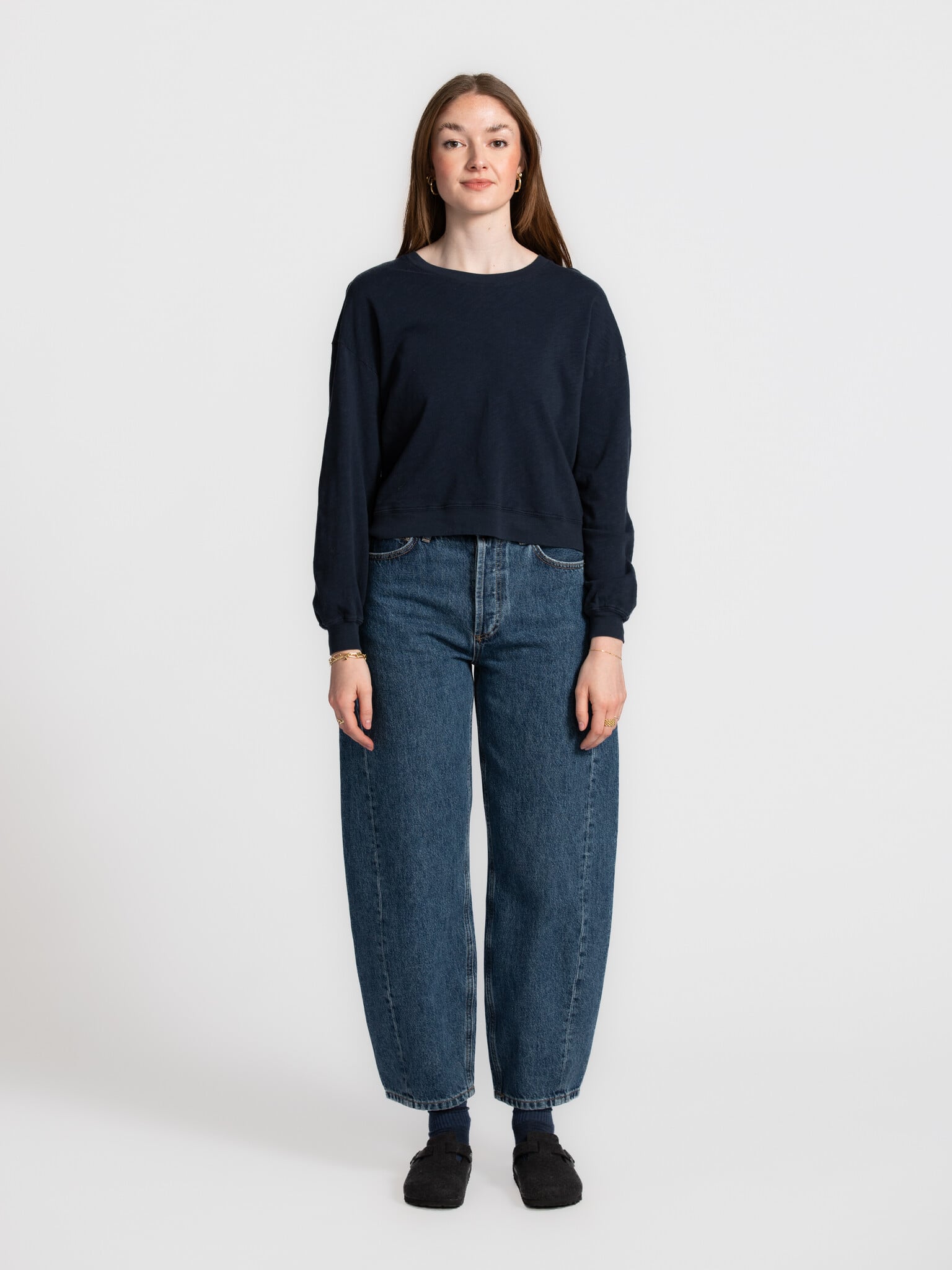 American Vintage Cropped T-shirt Sonoma 3. Soft structure. This cropped T-shirt features a fluid fit and long sleeves tha...