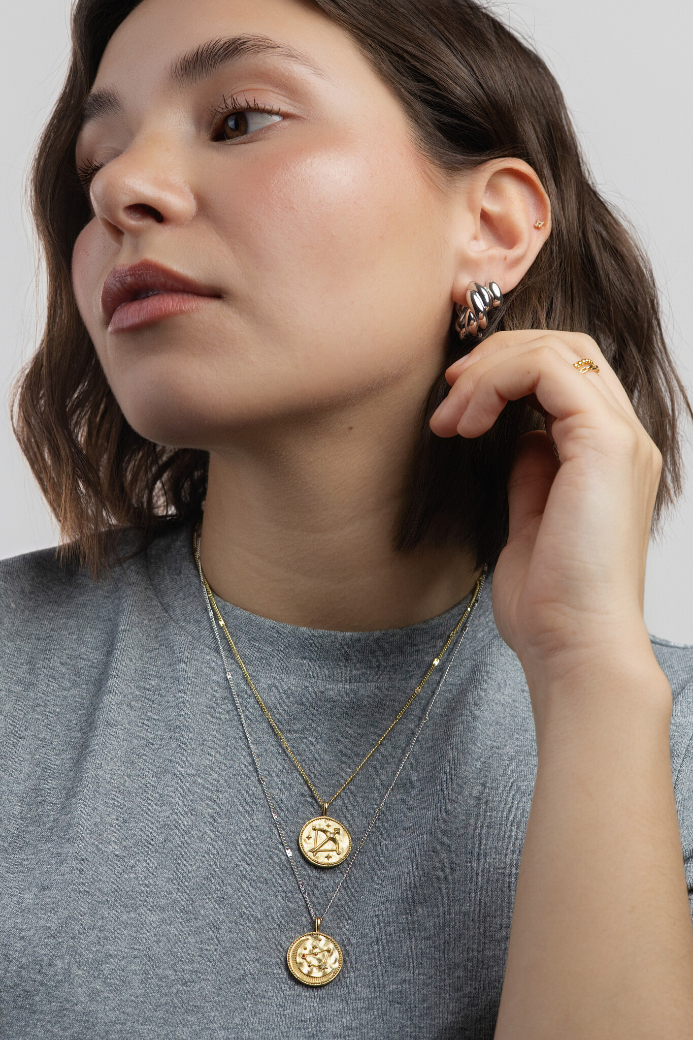 Les Soeurs Earrings set Fara Loomed 2. Knot your average earrings! These silver creoles are the perfect balance between s...