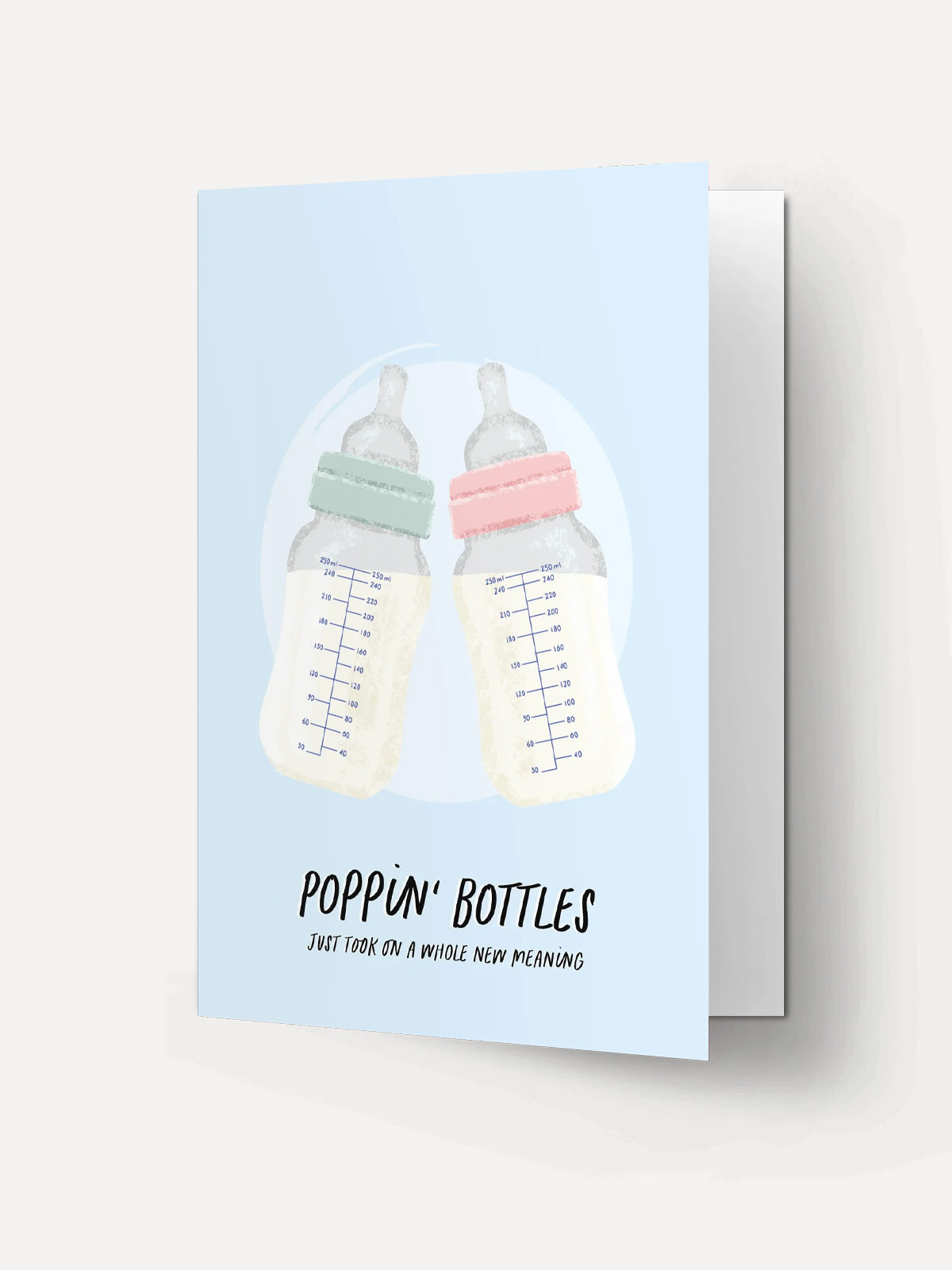 Kaart Blanche wenskaart Poppin Bottles 2. Champagne to formula! Deze Poppin’ Bottles-kaart is voor nieuwe ouders die hun ...