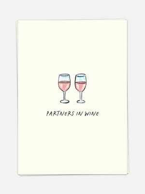 Greeting Card Partners in wine. The Partners in Wine greeting card is made for shared moments. It celebrates friendship a...