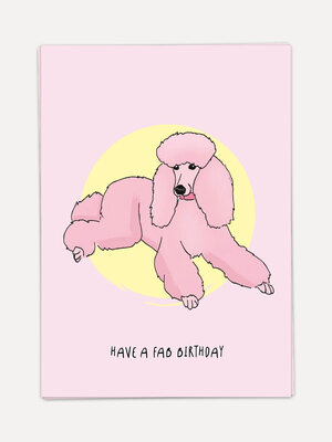 Greeting Card Happy poodle. The Happy Poodle greeting card brings instant joy and radiates fun and positivity. With its c...
