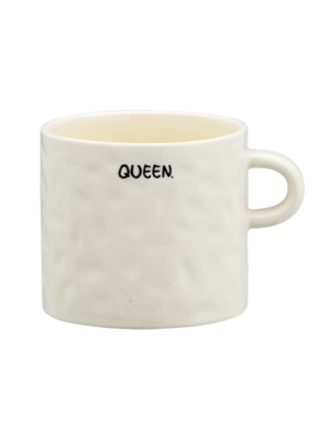 Mug Queen. A mug for the queen. This mug with subtle “QUEEN.” print adds a playful and elegant touch to your daily ritual...