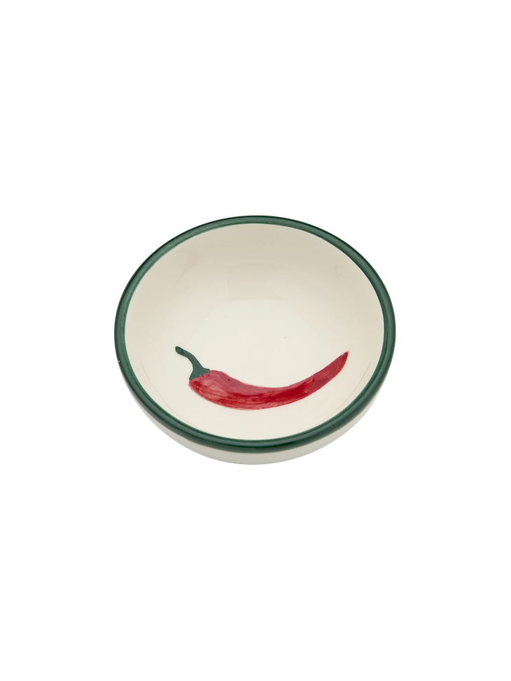 Anna + Nina Tapas Bowl Peperoncino 1. A little spice. Le bol à tapas avec illustration de piment apporte une touche ludiq...