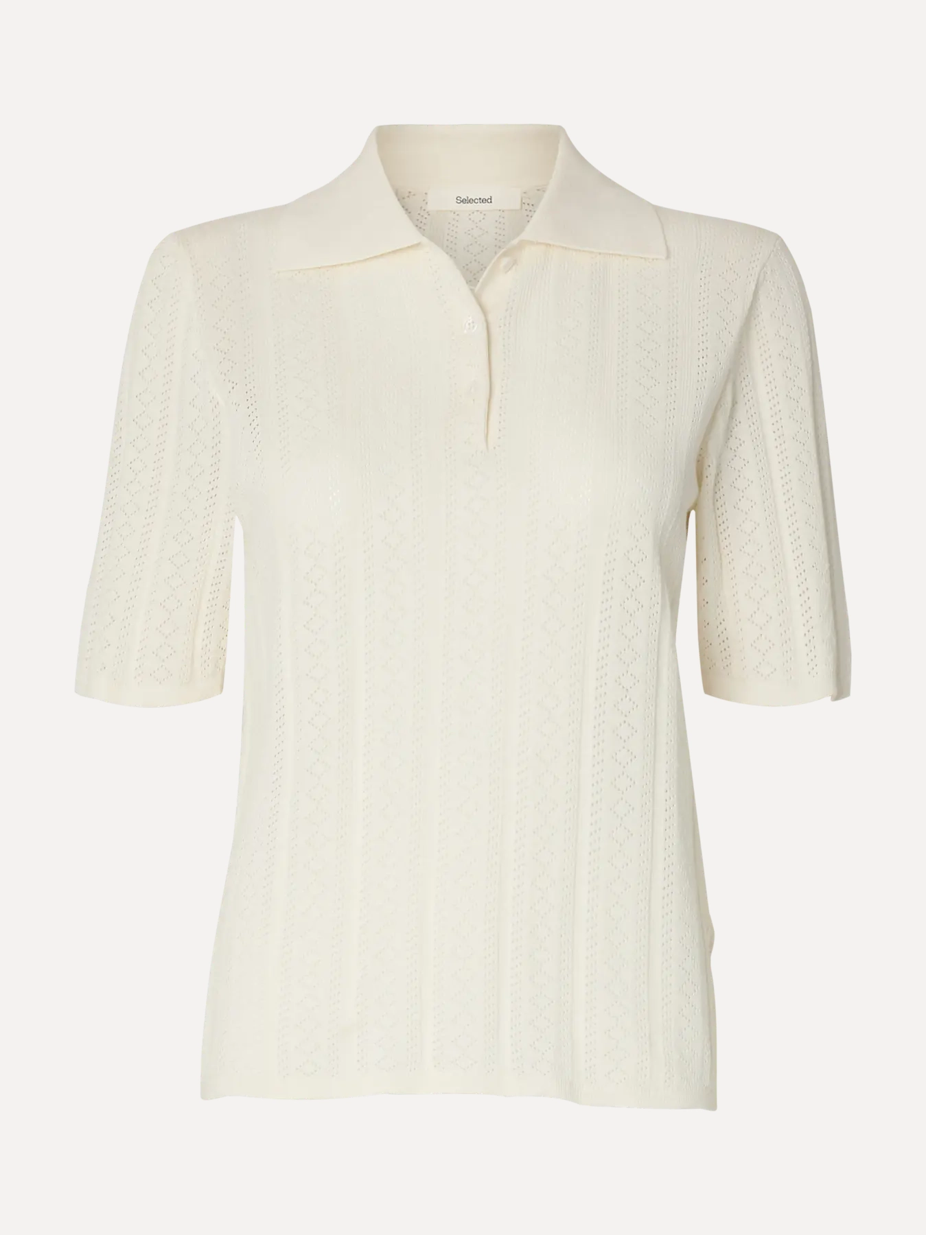 Selected  structure polo Toledo 2. Structured ease. De verfijnde structuur en rechte snit maken deze polo eigentijds en d...