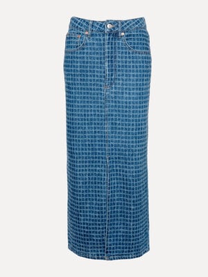 denim midi rok Polly