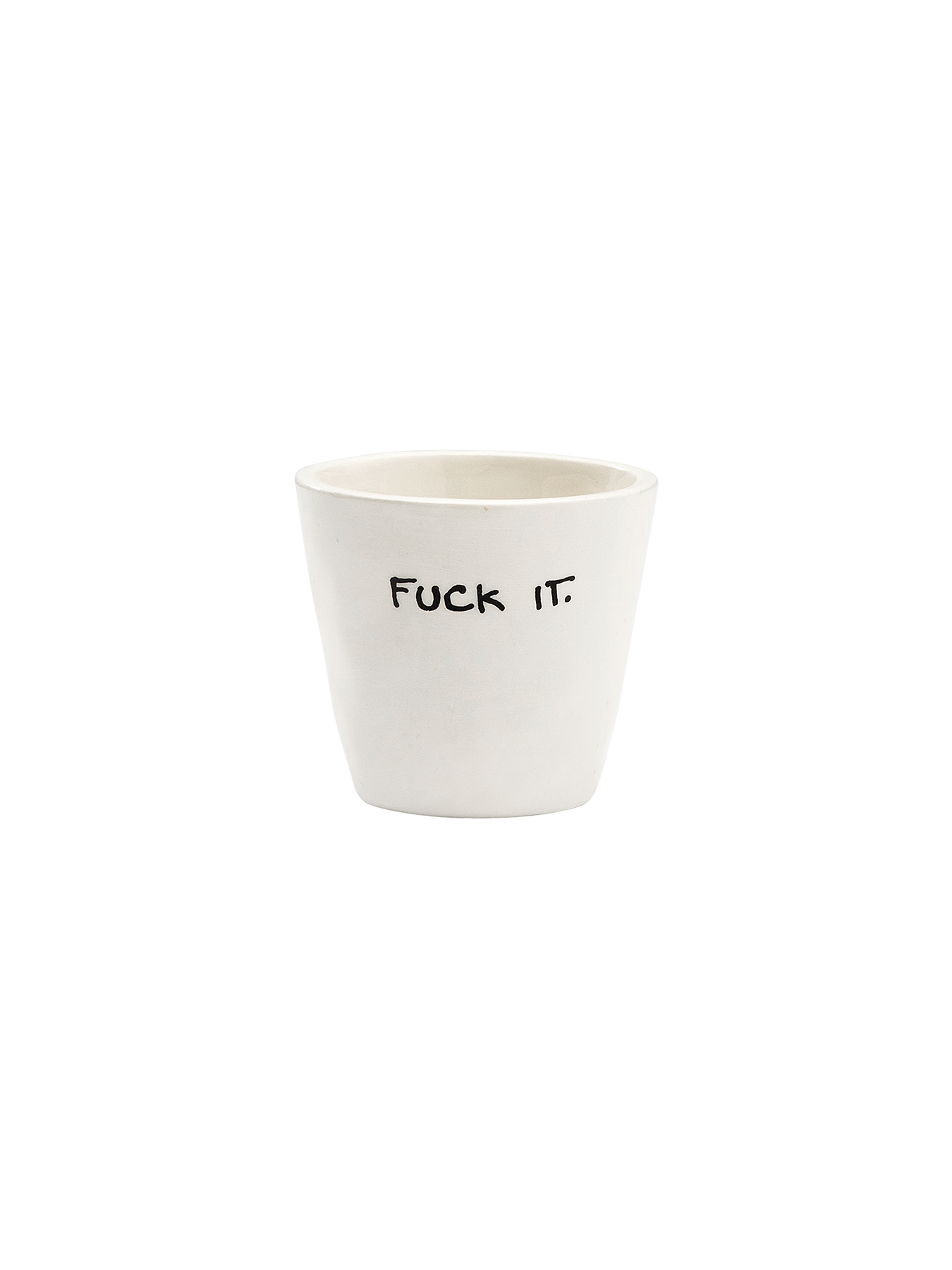 Anna + Nina tasse d'espresso Fuck It 1. Fuck it. Parfois, c’est exactement l’énergie dont vous avez besoin. Cette tasse à...
