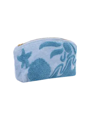 Lagoon Mist Sole Mare Washbag. A splash of blue. This toiletry bag with playful texture instantly brings a fresh vibe. Pe...