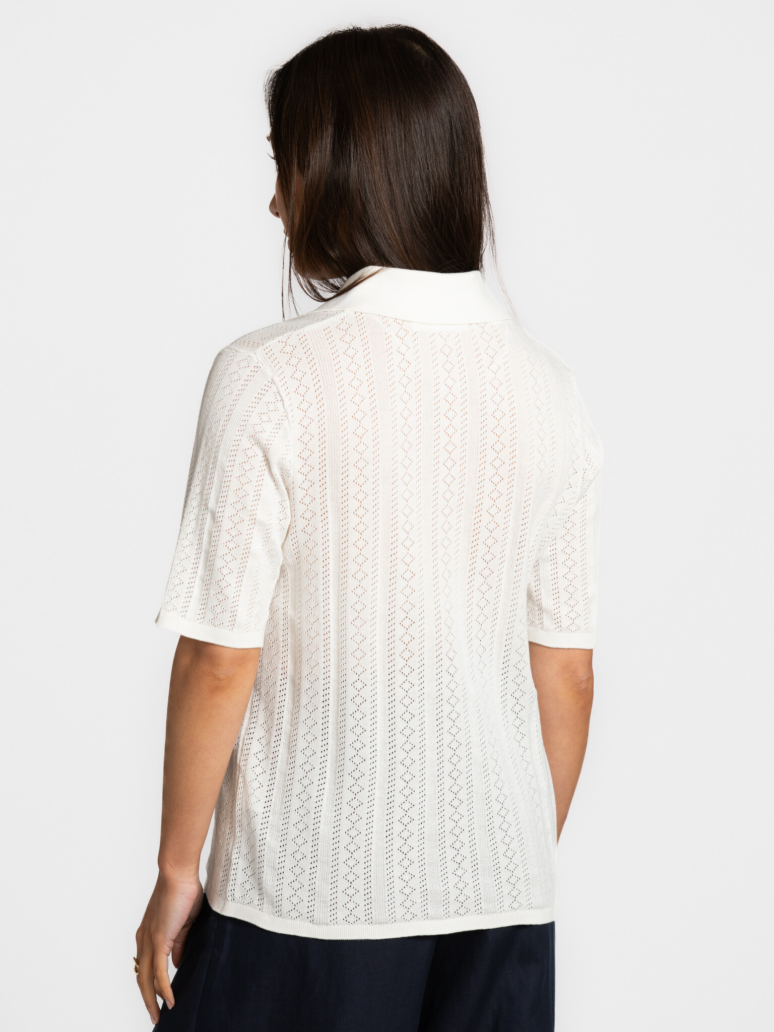 Selected  structure polo Toledo 5. Structured ease. De verfijnde structuur en rechte snit maken deze polo eigentijds en d...