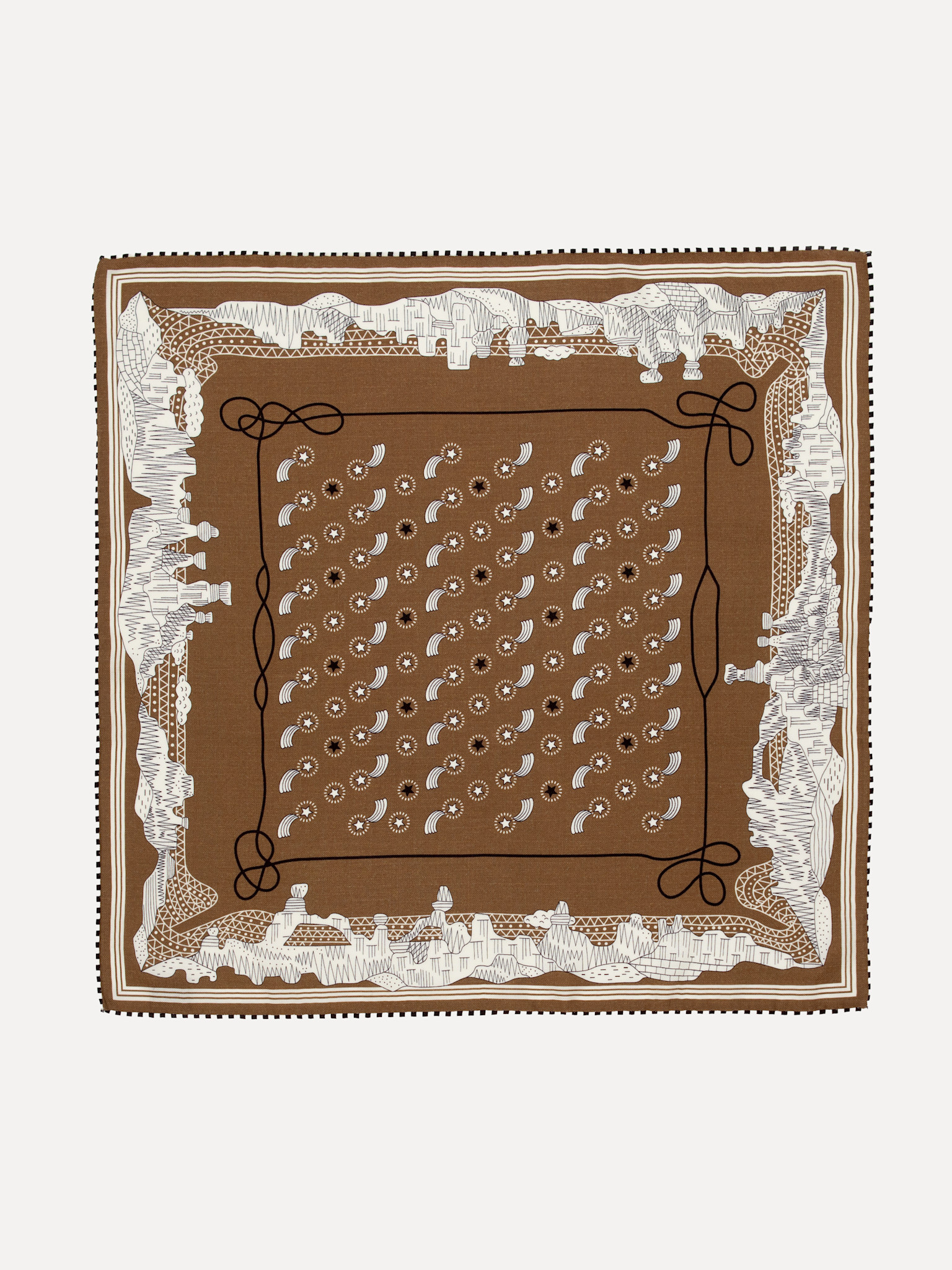 Le Marais Foulard imprimé 1. Une pièce forte en un geste. Ce foulard à imprimé graphique apporte une touche chaleureuse e...
