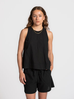 Top Luisa. Light and breezy. A sleeveless top that instantly takes you to long, warm days with a light breeze that brings...