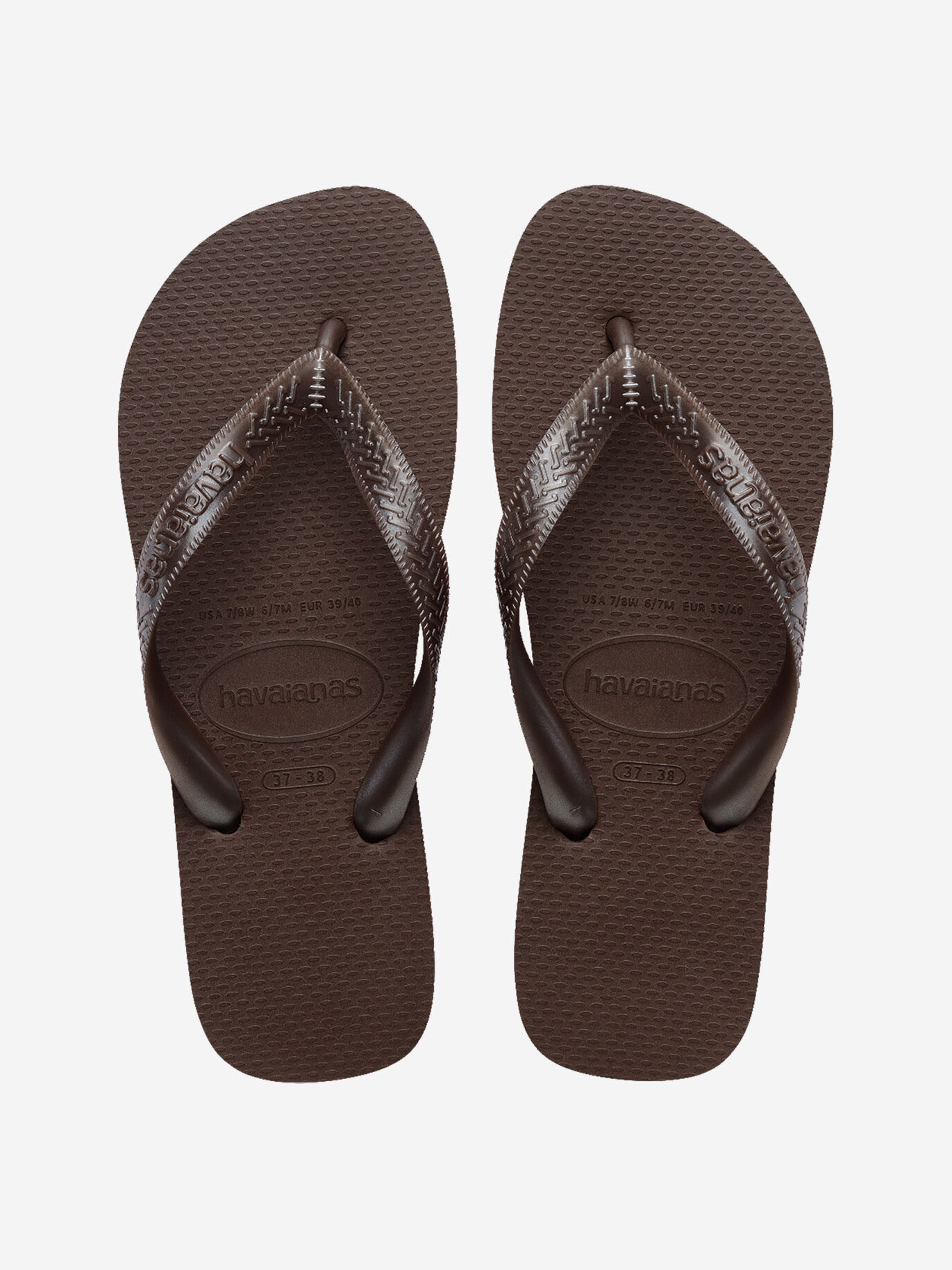 Havaianas Top Tiras 1. No fuss, just go. These slippers in a warm brown tone naturally match what you wear and where you'...