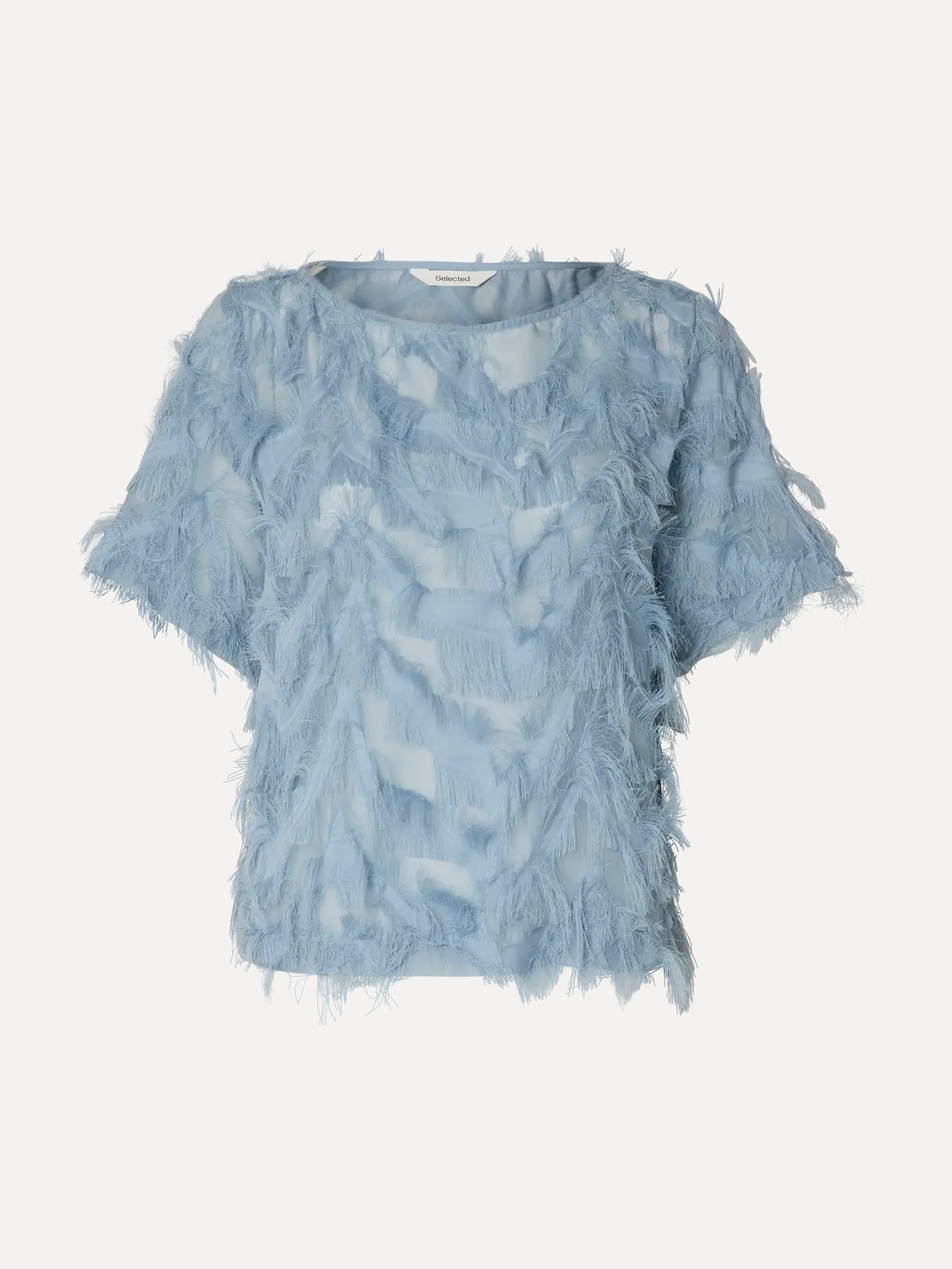 Selected blouse MyLine 2. De franjes zorgen voor een speels effect dat meteen in het oog springt. Een blouse die je garde...