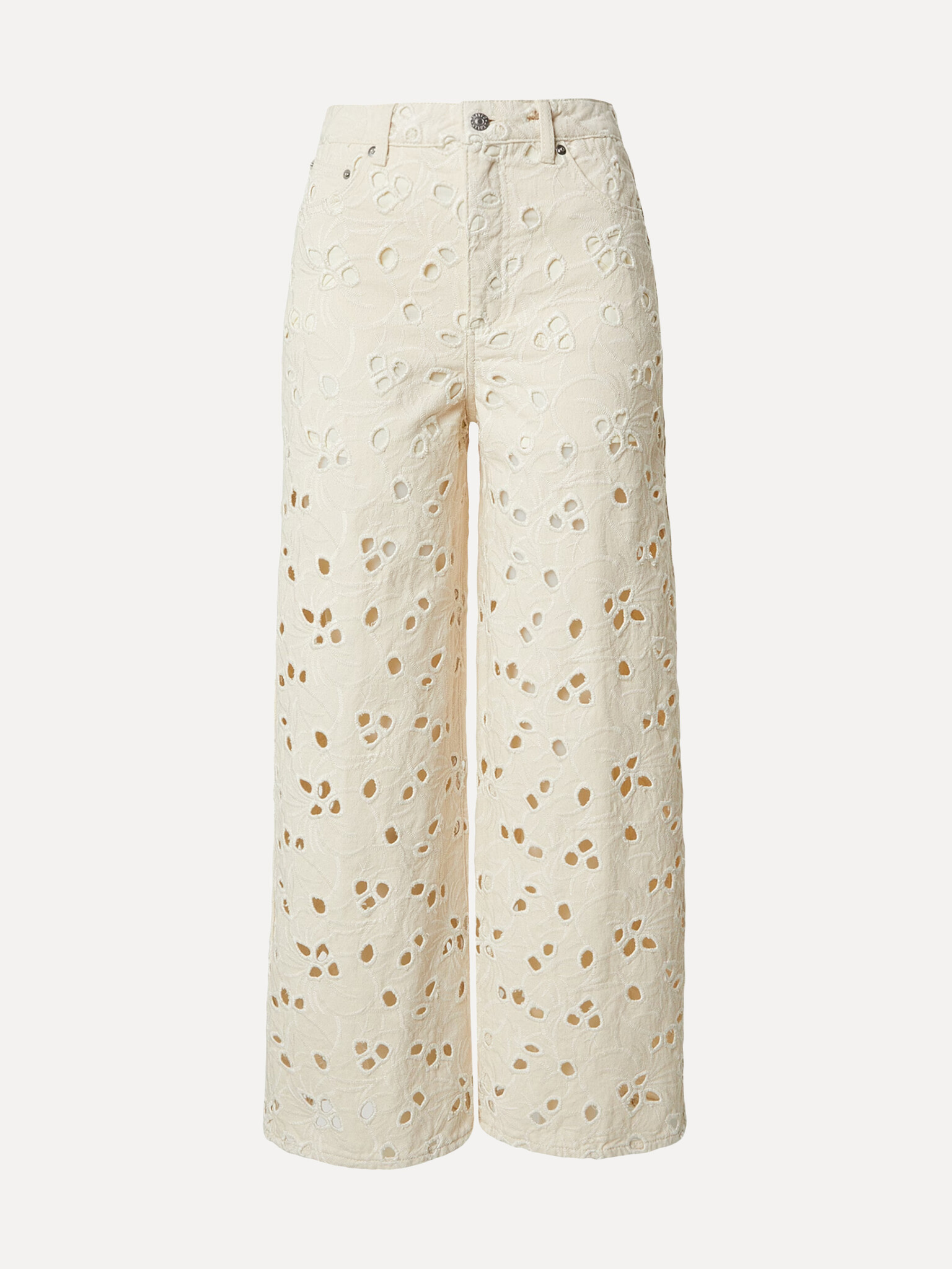 Edited broderie broek Tabea 2. Alsof je outfit meteen meer zegt. Met fijne broderie die een romantische toets toevoegt aa...