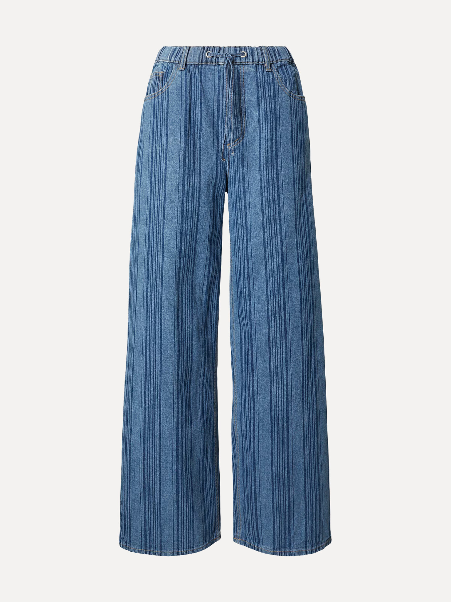 Edited pantalon rayé Tula 2. Ce pantalon tombe parfaitement, du matin au soir. Léger et confortable, avec cette sensation...