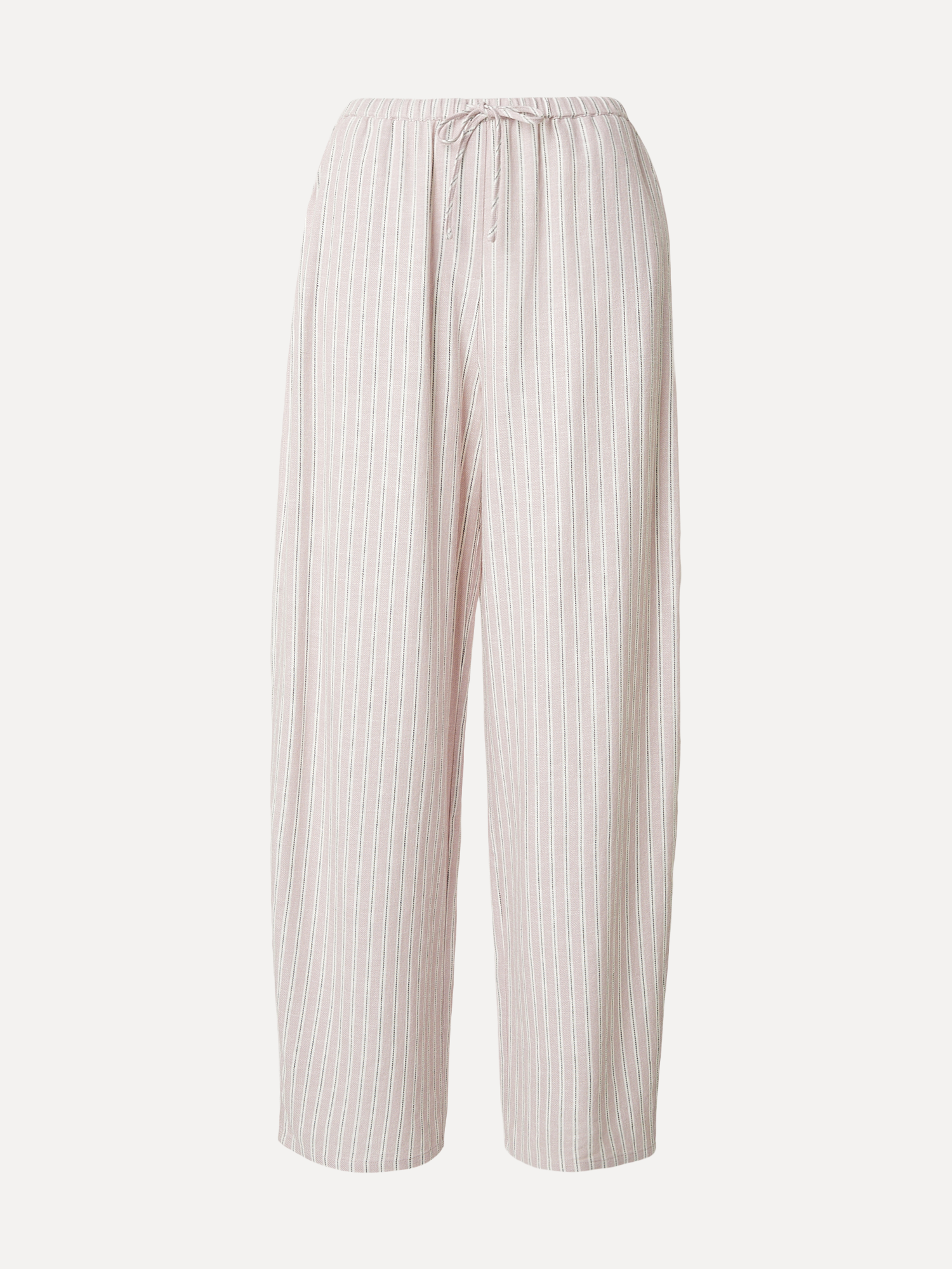 Edited wijde broek Valerie 2. Soft stripes, easy days. De fijne strepen en zachte tint zorgen voor een ontspannen uitstra...