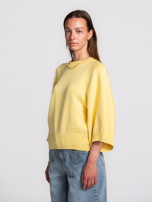 Pullover Kyle. Sunshine in knit form. The raglan sleeves create a subtle shape and a relaxed fit, while the soft yellow t...