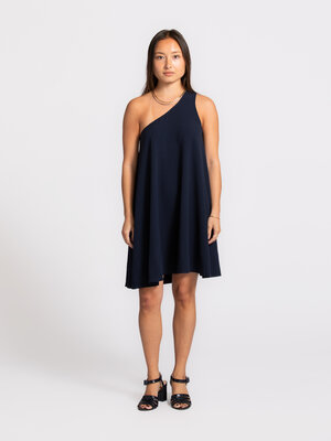 Dress Bobbie. The one shoulder shape keeps it simple, yet sharp. A dress that doesn’t ask for attention, but gets it anyw...