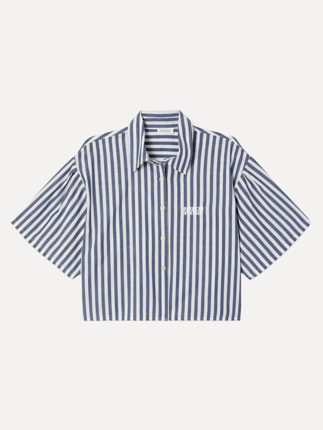 American Vintage chemise rayée Vextown 2. Un regard nouveau sur un classique. Les rayures donnent à cette chemise une all...