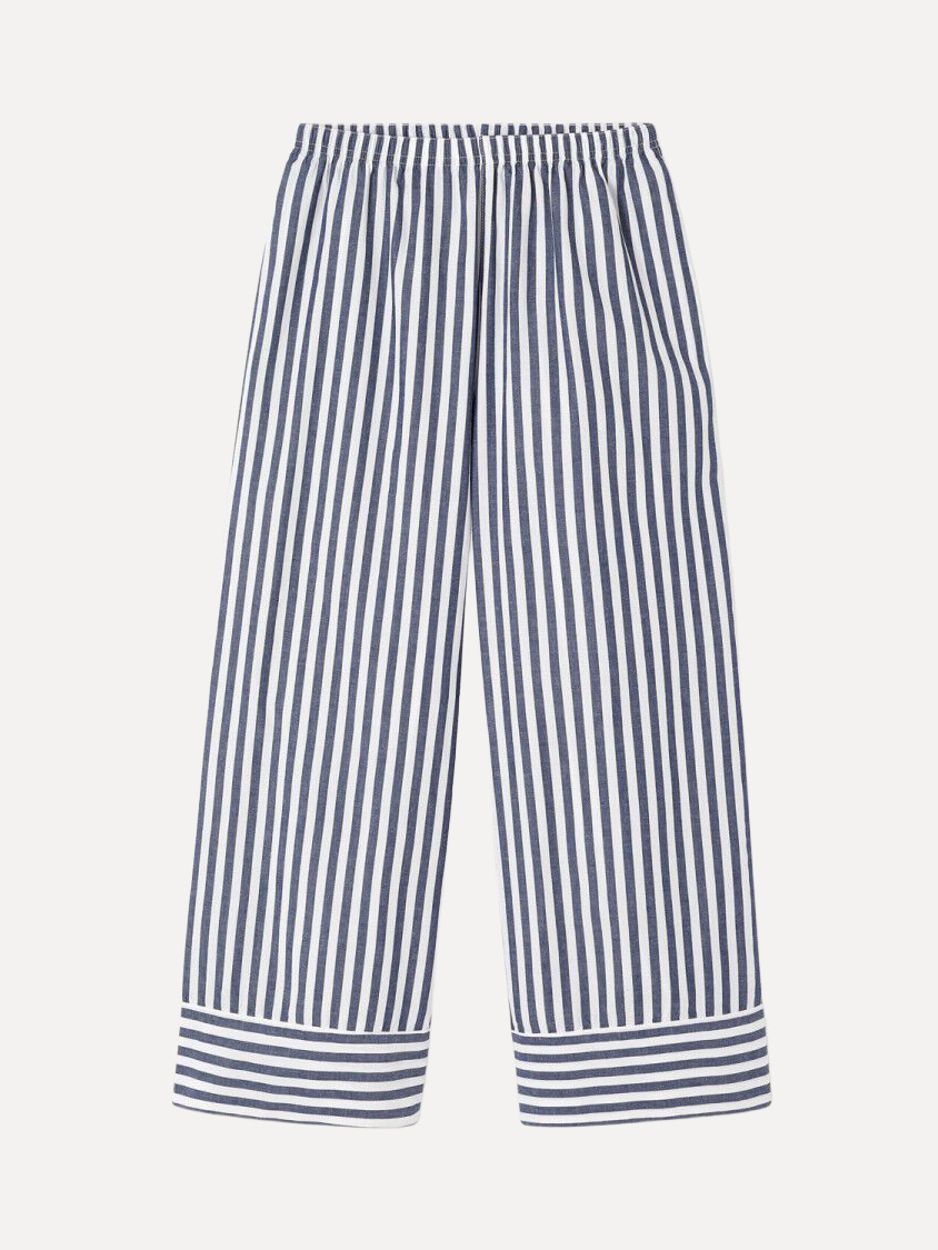 American Vintage pantalon rayé Vextown 2. Le tissu rayé et l’ourlet contrastant confèrent à ce pantalon une allure unique...
