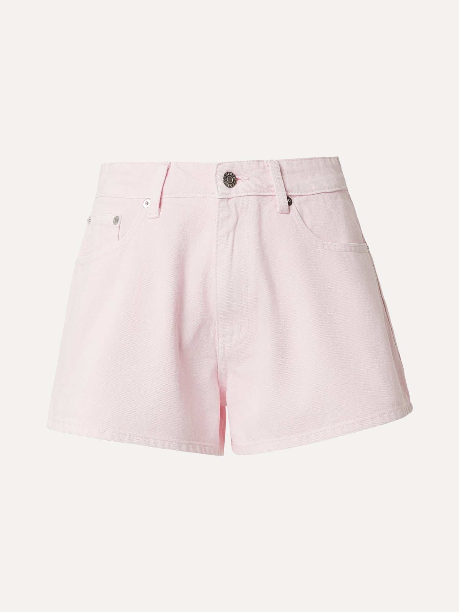 Edited denim short Brooke 2. Soft pink, sunny mood. Deze denim short combineert een relaxte pasvorm met een zachte pastel...