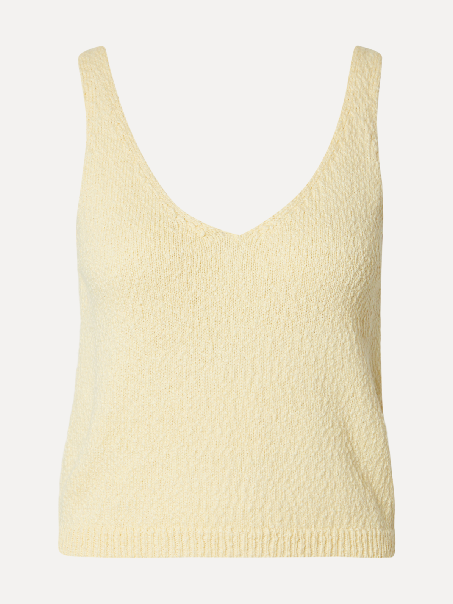 Edited knitted top  Sana 2. A touch of sunshine. The soft butter-yellow shade and knitted texture bring an instant touch ...