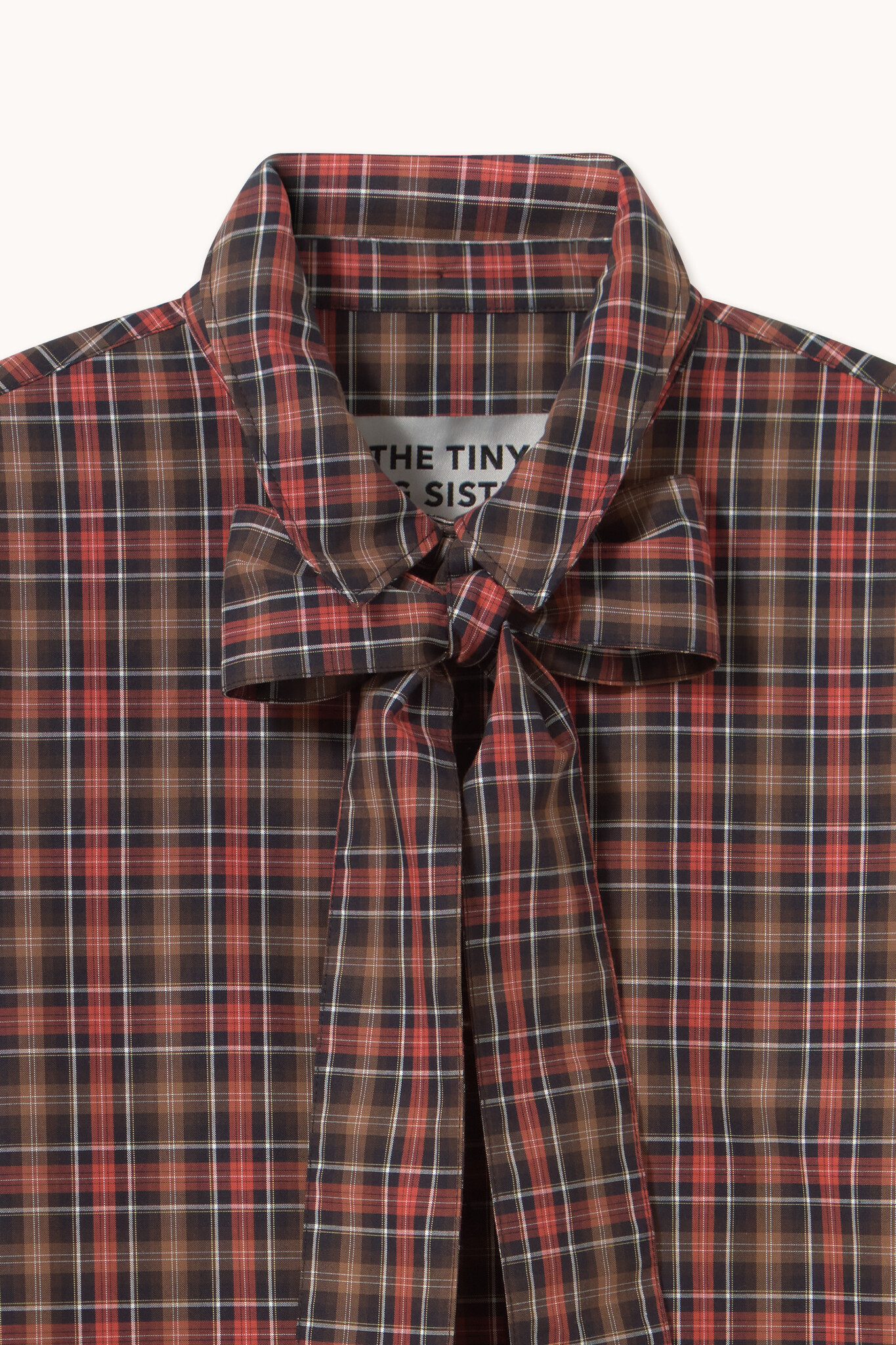 The tiny big sister bow checked dress 2. 
