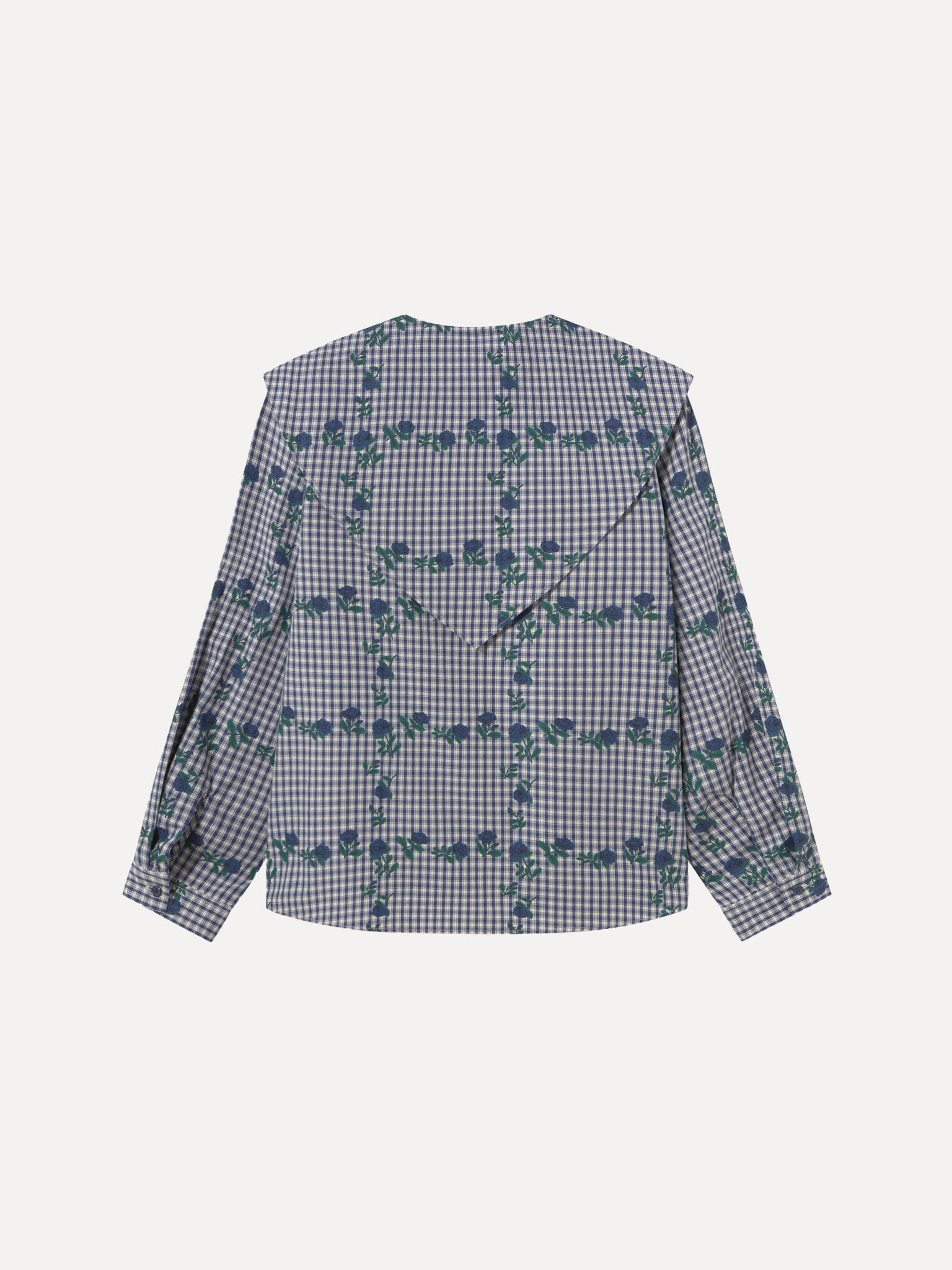 The tiny big sister Roses checked blouse 3. 