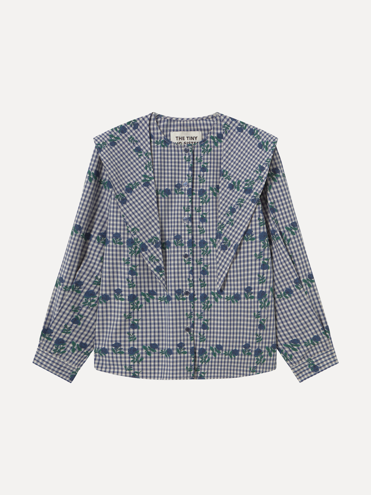 The tiny big sister Roses checked blouse 5. 