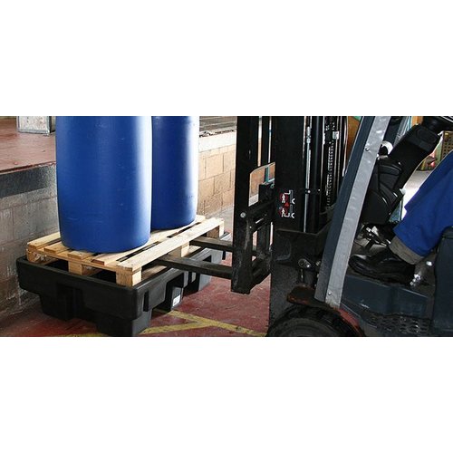 Bac de rétention en plastique 1310x910x380mm - support 2 barils