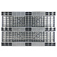 Palette en plastique de dimensions 120 x 100 mm, plancher plein