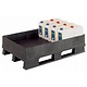 Kunststof pallet met lekbak 1200x800x310mm - 1250 kg - zonder rooster