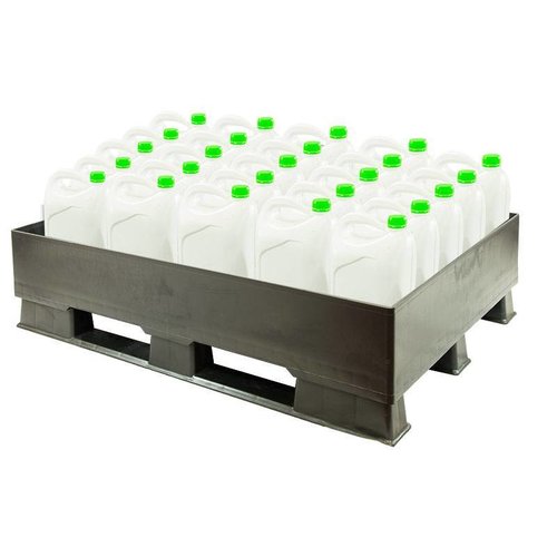 Kunststof pallet met lekbak 1200x800x310mm - 1250 kg - zonder rooster
