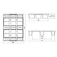 Kunststof display pallet 800x600x120mm - 500 kg - nestbaar