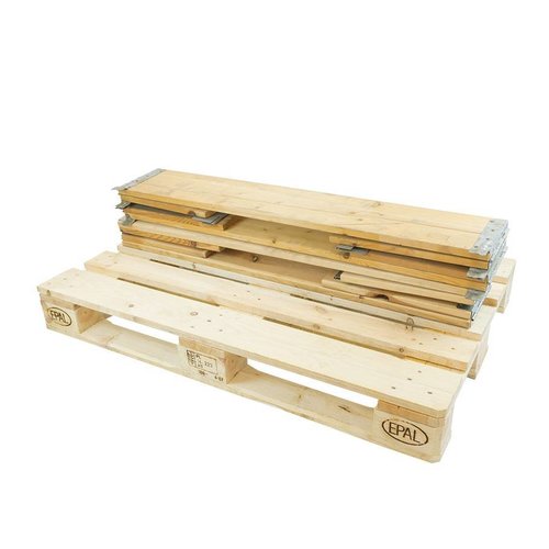 Palletrand 1200x800x200mm - hout, 6 scharnieren