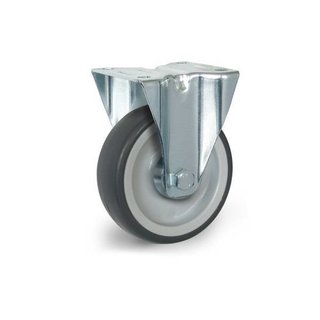 Bokwiel PP/TPR Ø 100 mm - met rollager, 100 kg