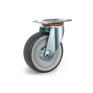 Zwenkwiel PP/TPR Ø 100 mm - met rollager, 100 kg