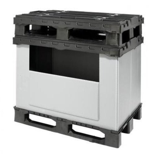 Caisse palette industrielle pliable en plastique, 1227x1027x965mm