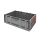 Inklapbare Euronorm plastic bak 600x400x221mm - gesloten bodem en zijwanden