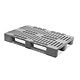 Palette plastique hygiène H1 1200x800x160mm - 1250 kg, pont supérieur ouvert