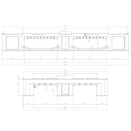 Palette plastique hygiène H1 1200x800x160mm - 1250 kg, pont supérieur ouvert