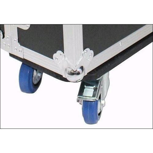 Zwenkwiel PA/Rubber Ø 100 mm - met kogellager en rem, 160 kg