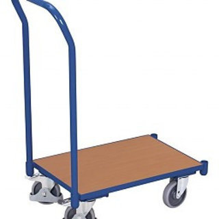 Plateauwagen 740x415x970mm - met duwbeugel - voor euronorm bakken